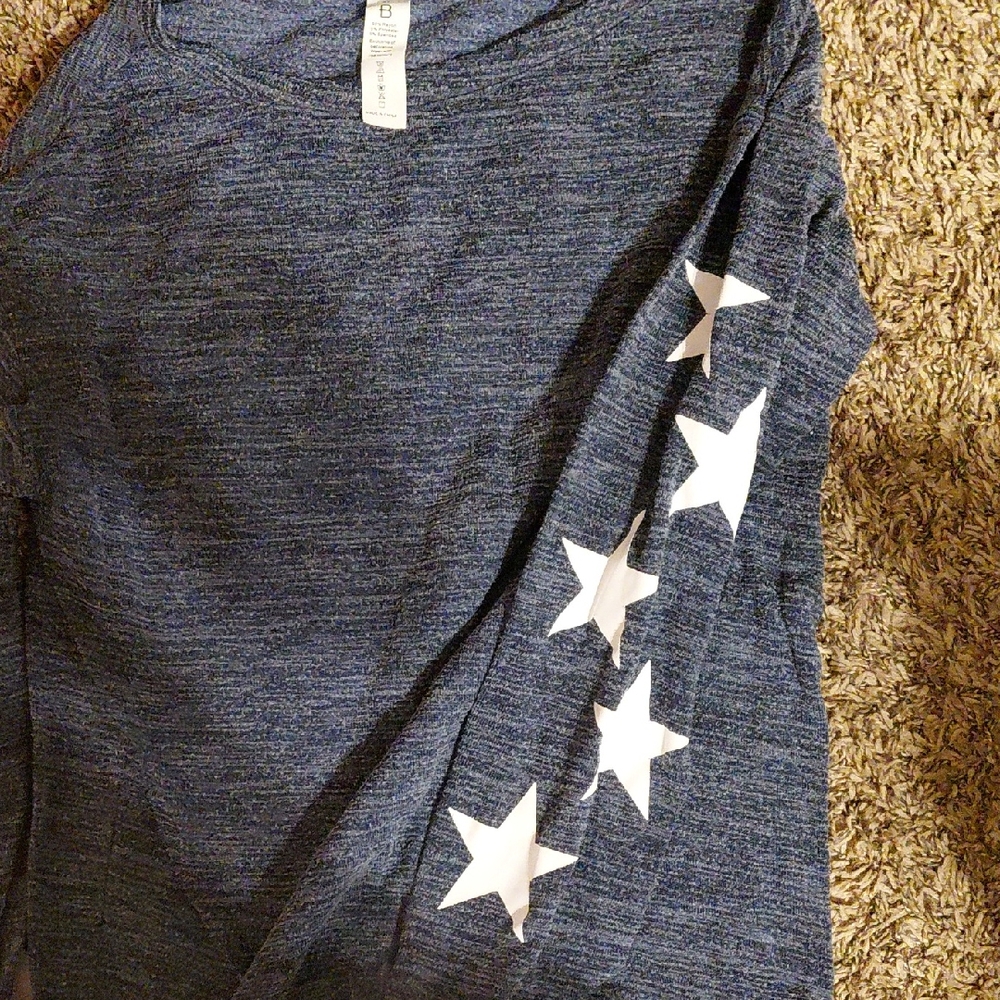 Blue Star Sleeve Women's Blouse